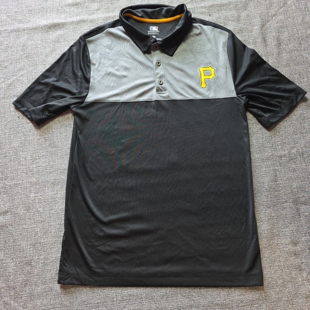 Geniune Merchandise Polo Shirt Mens Size M Pittsburgh Pirates Short Sleeve
